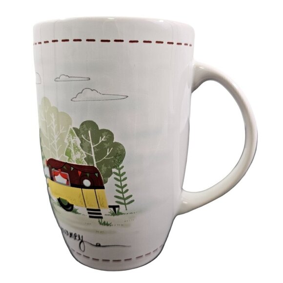 Retro Camper It’s all about the journey Large 18 Oz Porcelain Mug – “A” - Picture 7 of 16